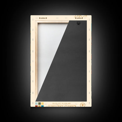 Košice Slovakia Travel Poster Framed Canvas Print, Midcentury Modern Art, Pop Art Wall Decor, Scenic Living Room Art, Bedroom Gift