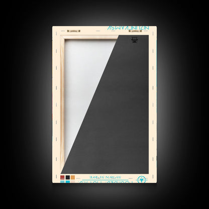 Nizhnekamsk Russia Travel Poster Framed Canvas Print, Midcentury Modern Art, Pop Art Wall Decor, Scenic Wall Art, Bedroom Decoration