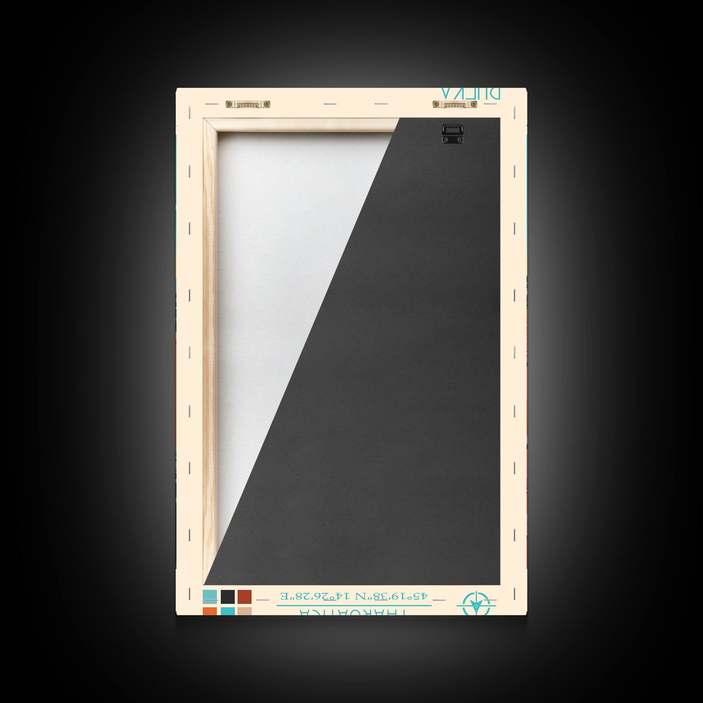 Rijeka Croatia Travel Poster Framed Canvas Print, Midcentury Modern Art, Pop Art Wall Decor, Scenic Wall Art, Living Room Decoration, Office Art