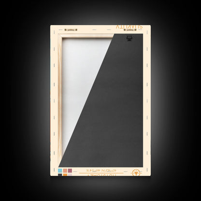 Shakhty Russia Travel Poster Framed Canvas Print, Midcentury Modern Art, Pop Art Wall Decor, Living Room Art, Bedroom Decoration