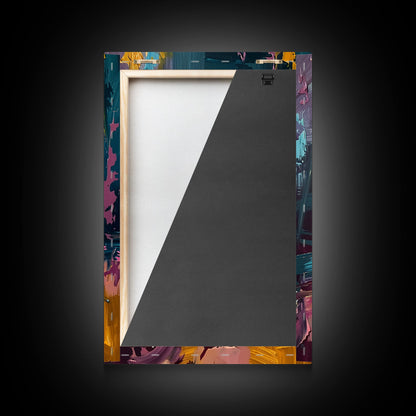 Colorful Skeleton Nutcracker Framed Canvas Print, Halloween Nutcracker Decor, Spooky Toy Art, Skeleton Wall Art, Haunted Nutcracker Print