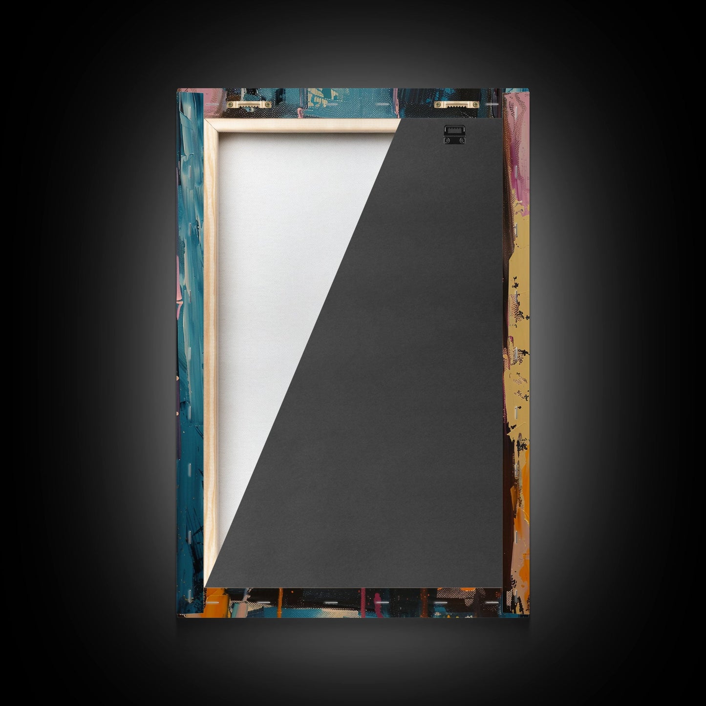 Halloween Ghost with Apple, Framed Canvas Print, Wall Art, Spooky Decor, Halloween Decoration, Living Room Art, Unique Gift