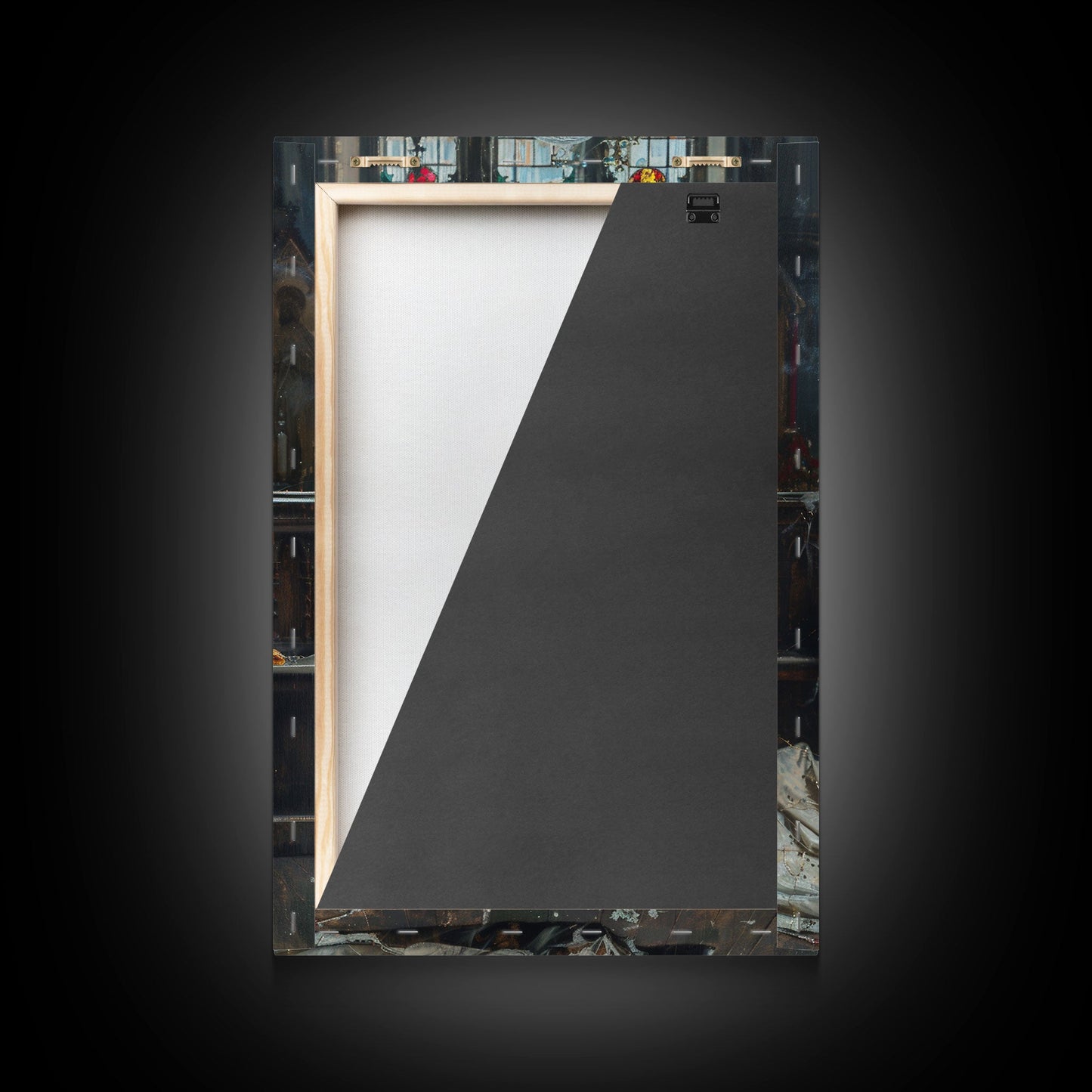 Ghostly Bride in Abandoned Church Framed Canvas Print | Halloween Bride Art | Eerie Bride Decor for Home | Haunted Wedding Artwork