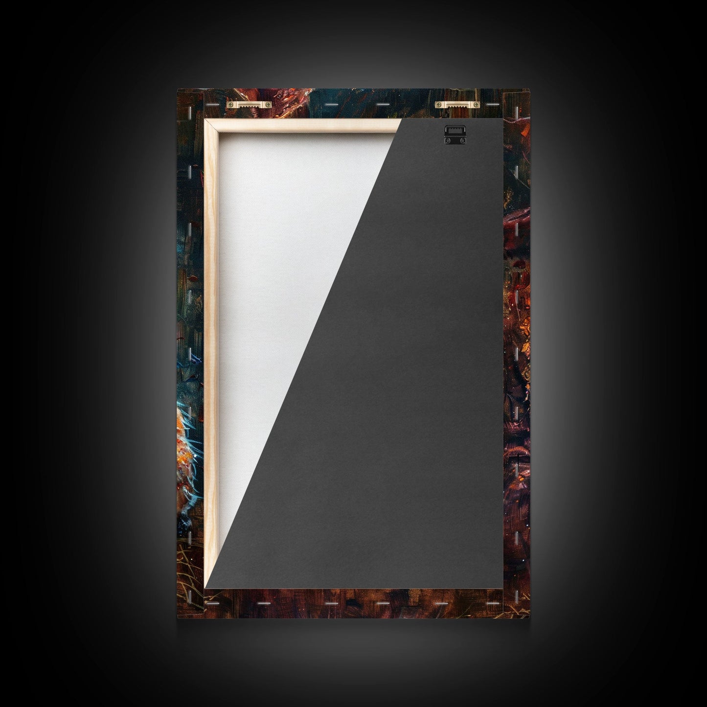 Enchanting Witch with Crystal Ball, Framed Canvas Print, Mystical Halloween Art, Spooky Witch Decor, Witchcraft Illustration, Magical Decor