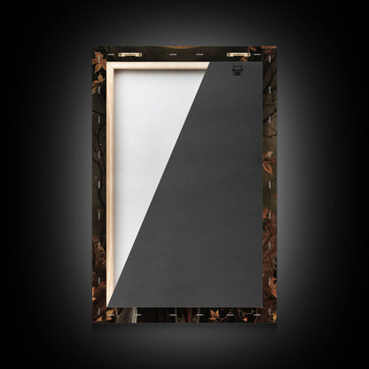 Gothic Witch with Elegant Dog, Framed Canvas Print, Dark Witch Art, Victorian Witch, Halloween Witch Decor, Gothic Home Decor