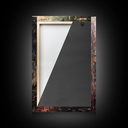 Düstere Friedhofskunst für Halloween, Gruselfriedhof, Spukfriedhof, unheimliche Grabsteine, dunkle Kunstwerke, gerahmter Leinwanddruck