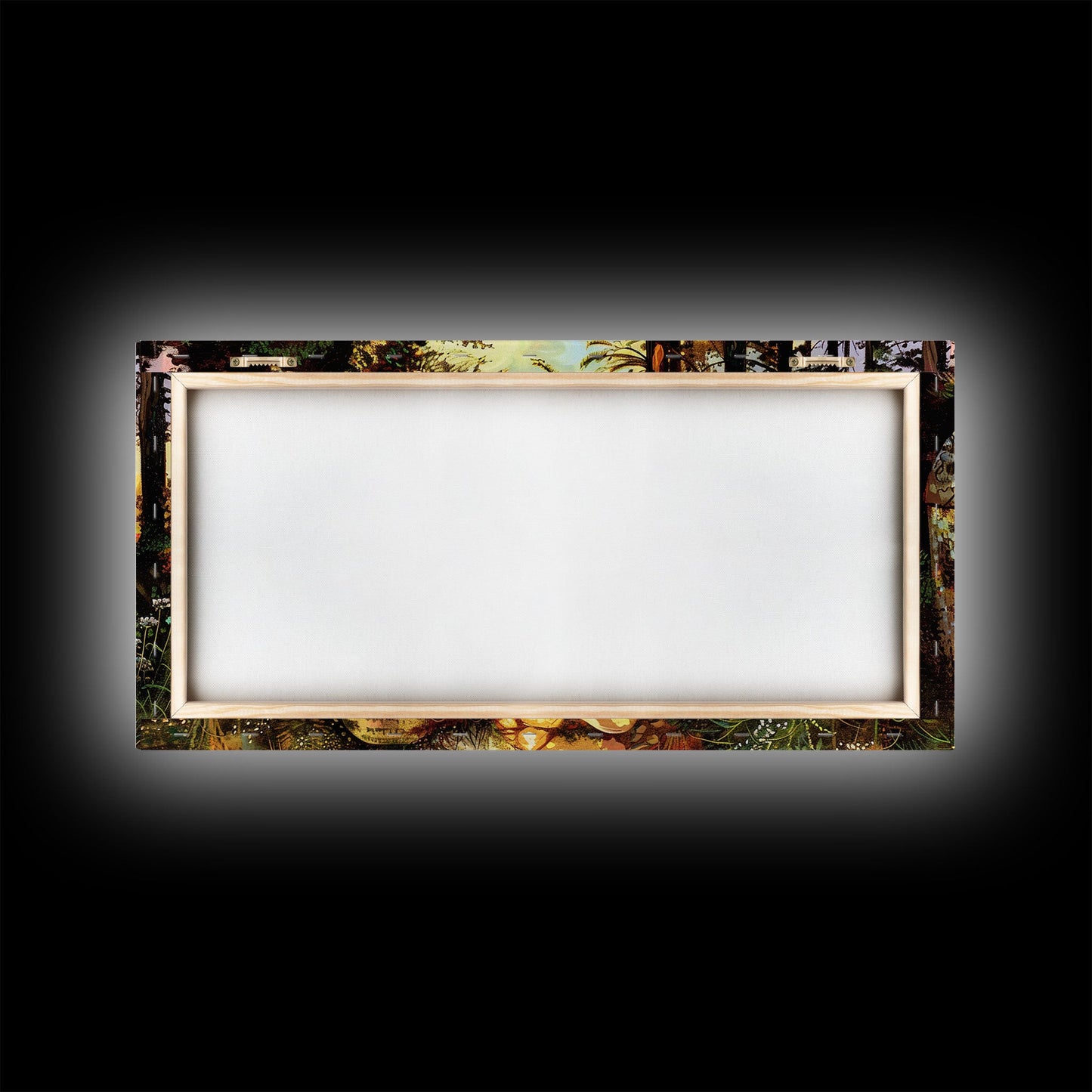 Haunted Cemetery In The Springtime, Framed Canvas Print, Colorful Halloween Decor, Halloween Wall Art