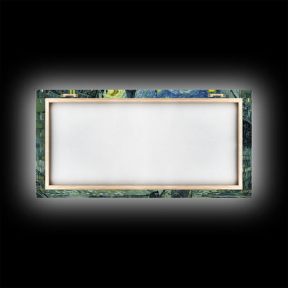 Spooky Gothic Wall Art, Framed Canvas Print, Haunted Staircase