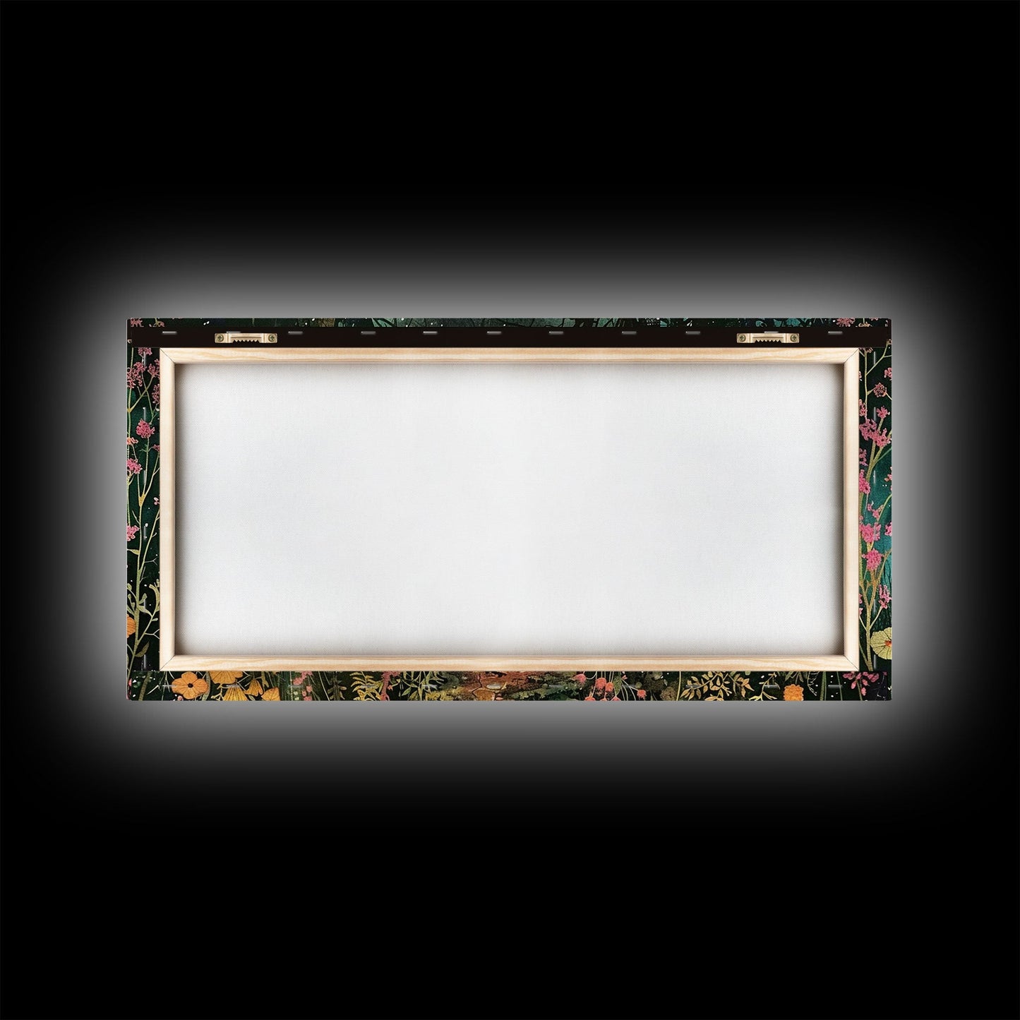 Haunted Cemetery In The Forest Framed Canvas Print, Halloween Decor, Halloween Prop Wall Art