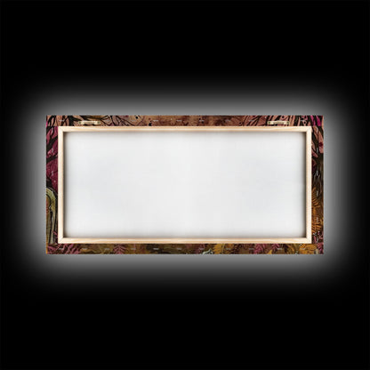 Cute Ghost In The Cemetery, Framed Canvas Print, Halloween Wall Decor, Halloween Trinkets