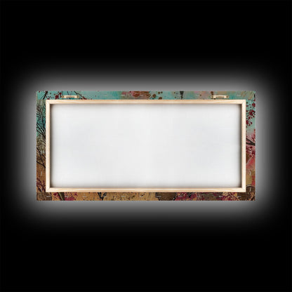 Grinning Banshee In A Cemetery Framed Canvas Print - Spooky Wall Art - Halloween Decor