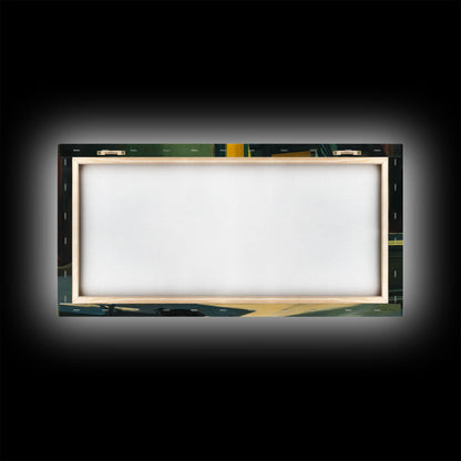 Sad Witch Having an Ice Cream Cone, Funny Halloween Art, Framed Canvas Print, Liminal Art