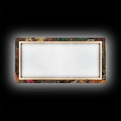 Skeleton Playing The Piano, Framed Canvas Print, Halloween Decor, Spooky Month Home Decor