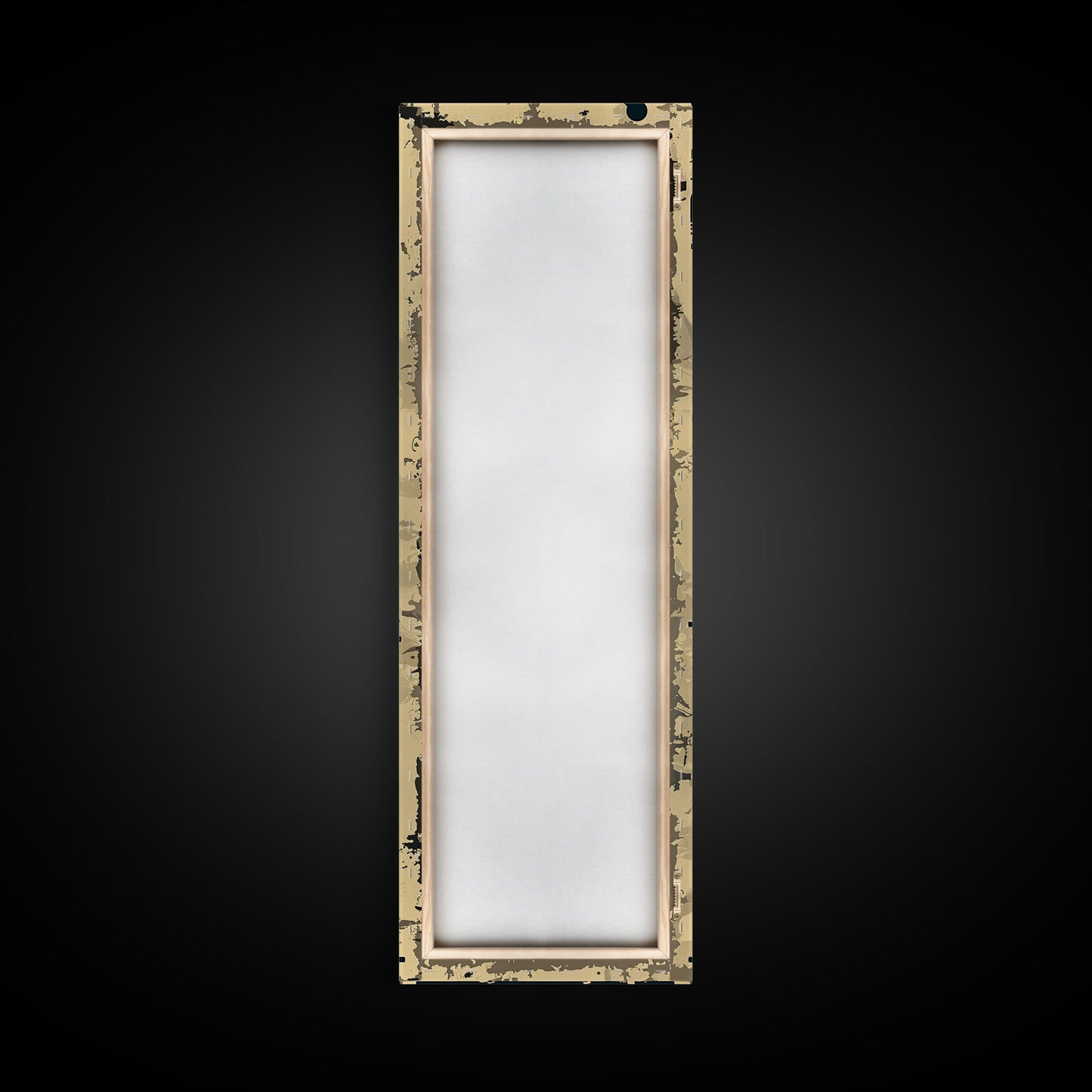 Egyptian Art Depiction of Horus - Framed Canvas Print, Midcentury Modern Wall Art, Skinny Art, Tall Art, Living Room Decor