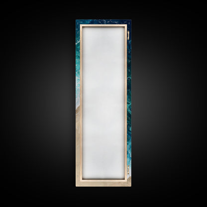 Tropical Beach and Palm Tree Under the Bright Sun, Vibrant Framed Canvas Print, Perfect for Summer Coastal Landscape Wall Art