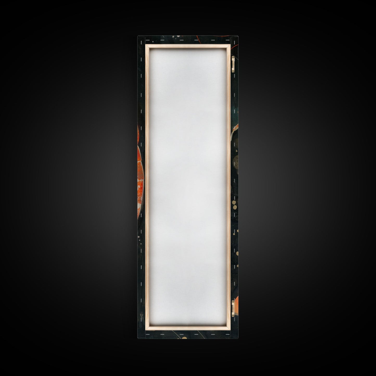 Shrimp Illustration Underwater Theme Deep Sea Skinny Art Tall Art Framed Canvas Print Japanese Style Art Ukiyo-e Art Wood Block Print Marine Life