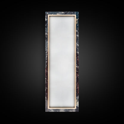 Snowy Pathway Leading To Red Pagoda Skinny Art Tall Art Framed Canvas Print Japanese Style Art Ukiyo-e Art Wood Block Print Seasonal Tranquil