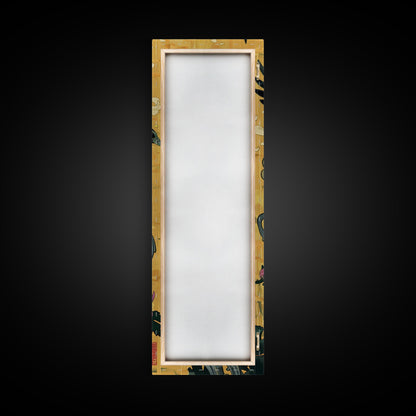 Canvas Print Japanese Eagle In Flight Over Chrysanthemum Flowers, Bold Traditional Art For Statement Wall Piece, Cultural Home Decor