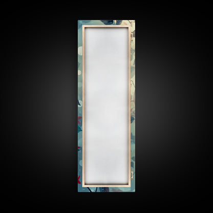 Canvas Print Vibrant Red Clematis Flowers Against Dreamy Background, Perfect For Botanical Wall Art