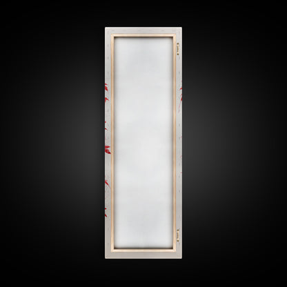 Autumn Leaves On A Twisted Trunk, Tall Skinny Canvas Print, Perfect For Feng Shui Spaces, Japanese Style Wall Art