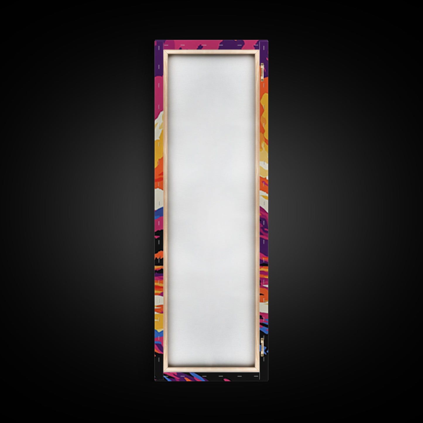 Bold Cowboy Sunset Canvas Print pink orange wall art southwest wall art extra wide art rustic decor farmhouse art tall narrow art