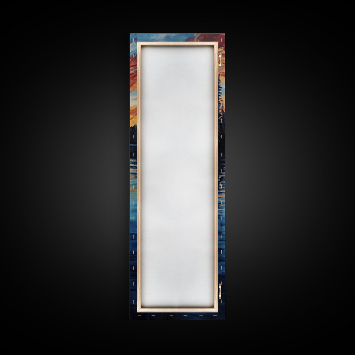 Sunset Canoe Reflection Canvas Print Coastal Landscape Art Nautical Decor Rustic Wall Art Lake Tahoe Art Above Bed Wall Art