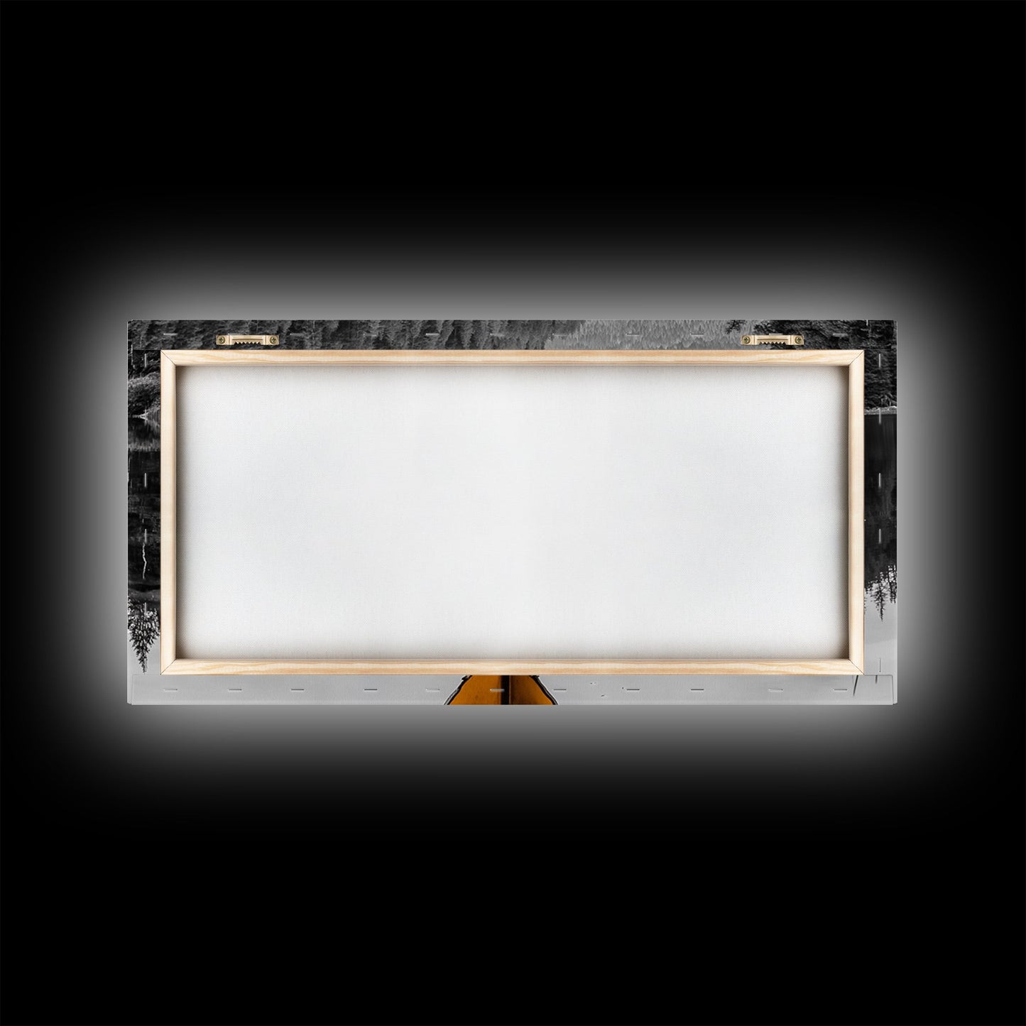 Reflections of Nature, lake Tahoe art, pine tree art, landscape painting, nature wall art, extra wide art, panoramic art, Canvas Print