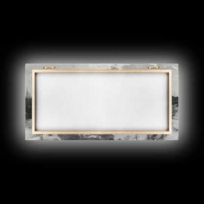 Beach Chair, Coastal Landscape Art, Minimalist Art, Wabi Sabi Art, Ocean View Print, Relaxing Decor, Framed Canvas Print, Nautical Wall Art