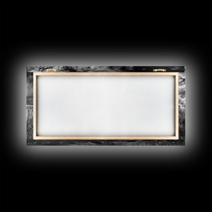 Bison Landscape, Southwest Wall Art, Rustic Wall Art, Moody Art, Panoramic Art, Extra Wide Art, Nature Wall Art, Framed Canvas Print