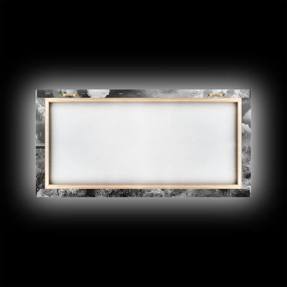 Desert Landscape, Joshua tree art, rustic decor, botanical prints, scenic view, panoramic art, southwest wall art, Canvas Print