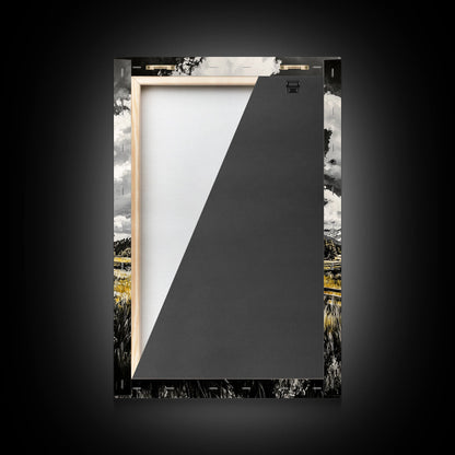 Rustic Barn, Farmhouse Art, Canvas Print, rustic wall art, barn landscape oil painting, smoky mountain art, wabi sabi wall art, vintage Christmas