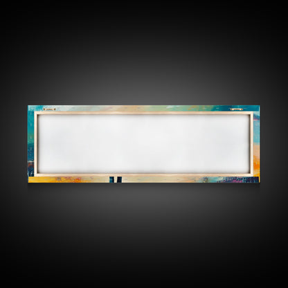 Küstenwanderer, Meeresgemälde, Seestück, Stranddeko, nautische Wandkunst, Panoramabild, Küstenlandschaftsmalerei, gerahmter Leinwanddruck