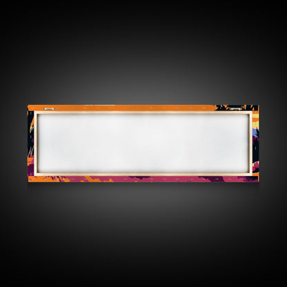 Geometrische Wandkunst, gerahmter Leinwanddruck, Wandkunst im Südwest-Stil, Chicano-Kunst, extra breite Kunstwerke, rustikale Wandkunst, stimmungsvolle Kunst, Kunst für über dem Sofa