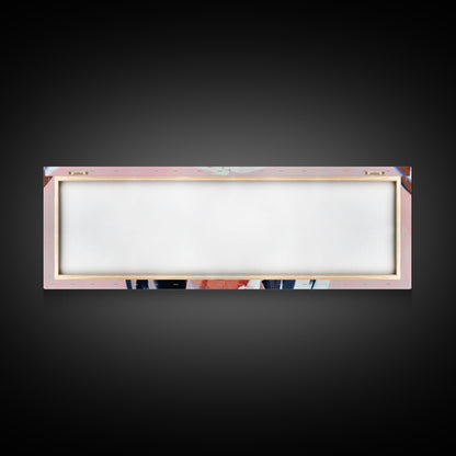 Black and White Cow Art, Light Pink Wall Art, Southwest Wall Art, Coastal Cowgirl Wall Art, Framed Canvas Print, Rustic Decor