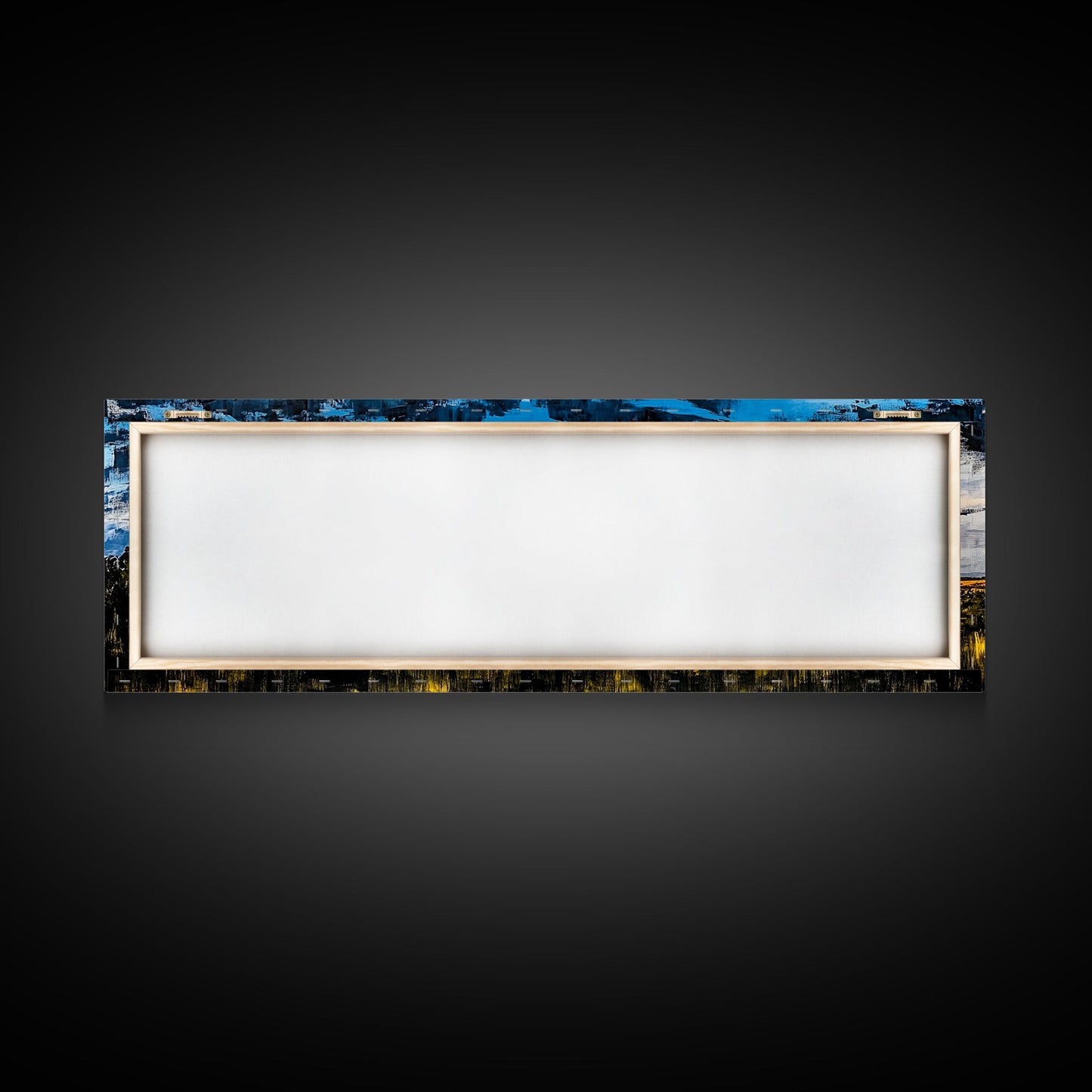 Southwest desert, landscape painting, long narrow wall art, extra wide art, panoramic painting, framed canvas print, rustic decor