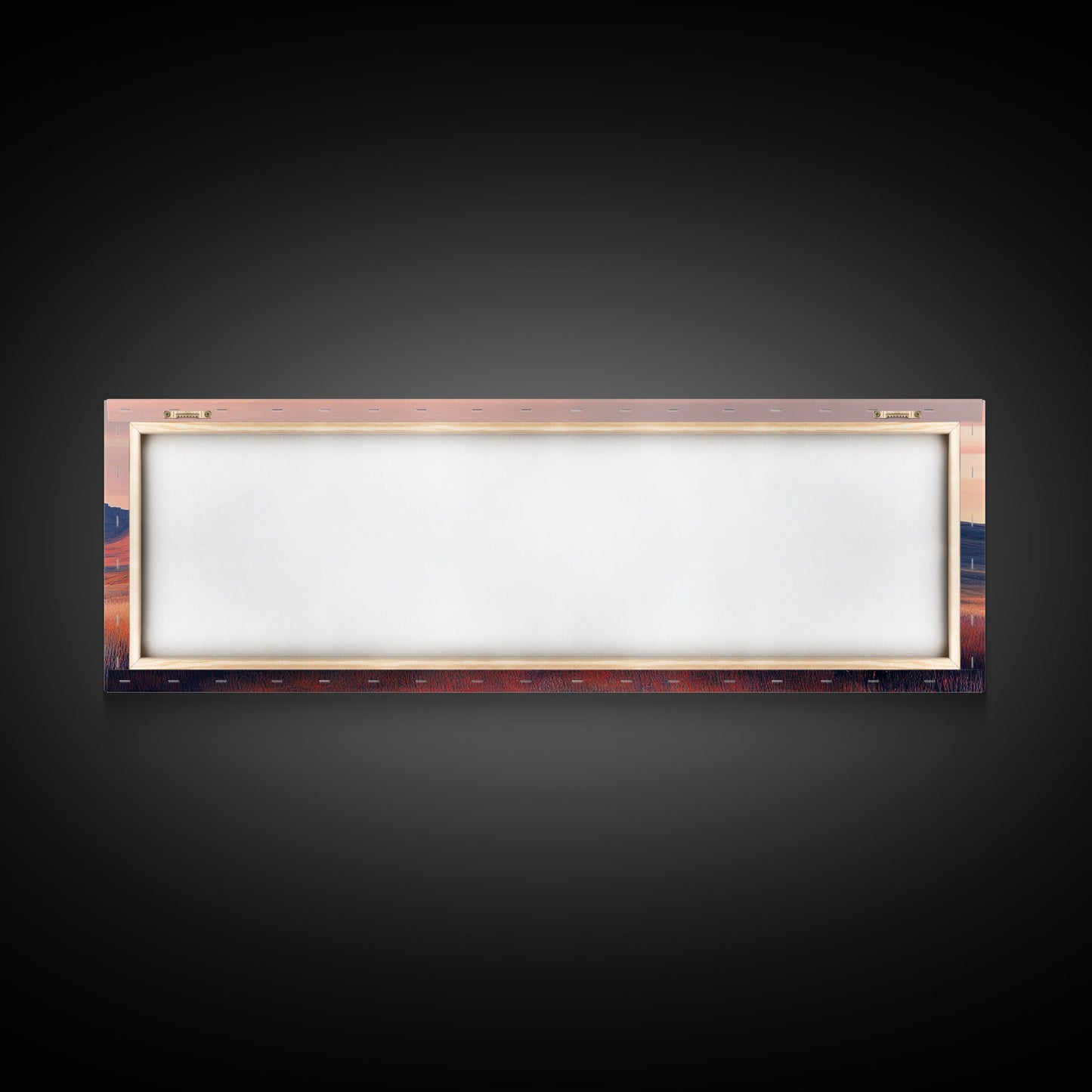 Mountain painting, landscape painting, southwest wall art, extra wide art, panoramic art, framed canvas print, Joshua tree art, moody art