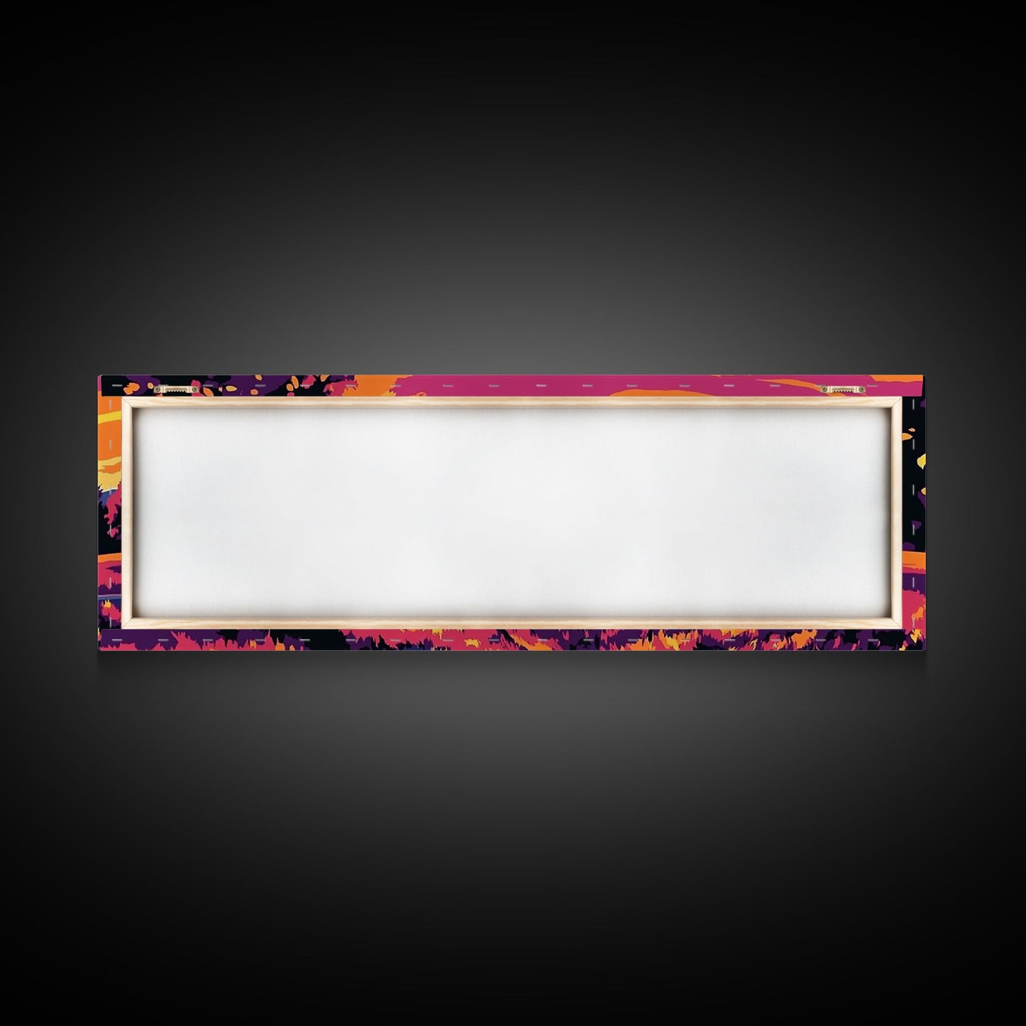 Western Graveyard, cowboy art, gothic painting, southwest wall art, dark angels wall art, extra wide moody art, framed canvas print