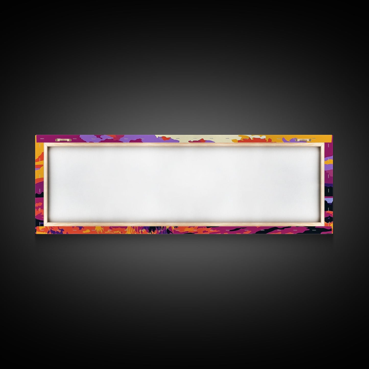 Seaside Wagon, nautical painting, coastal wall art, rustic beach decor, farmhouse art, extra wide panoramic art, framed canvas print