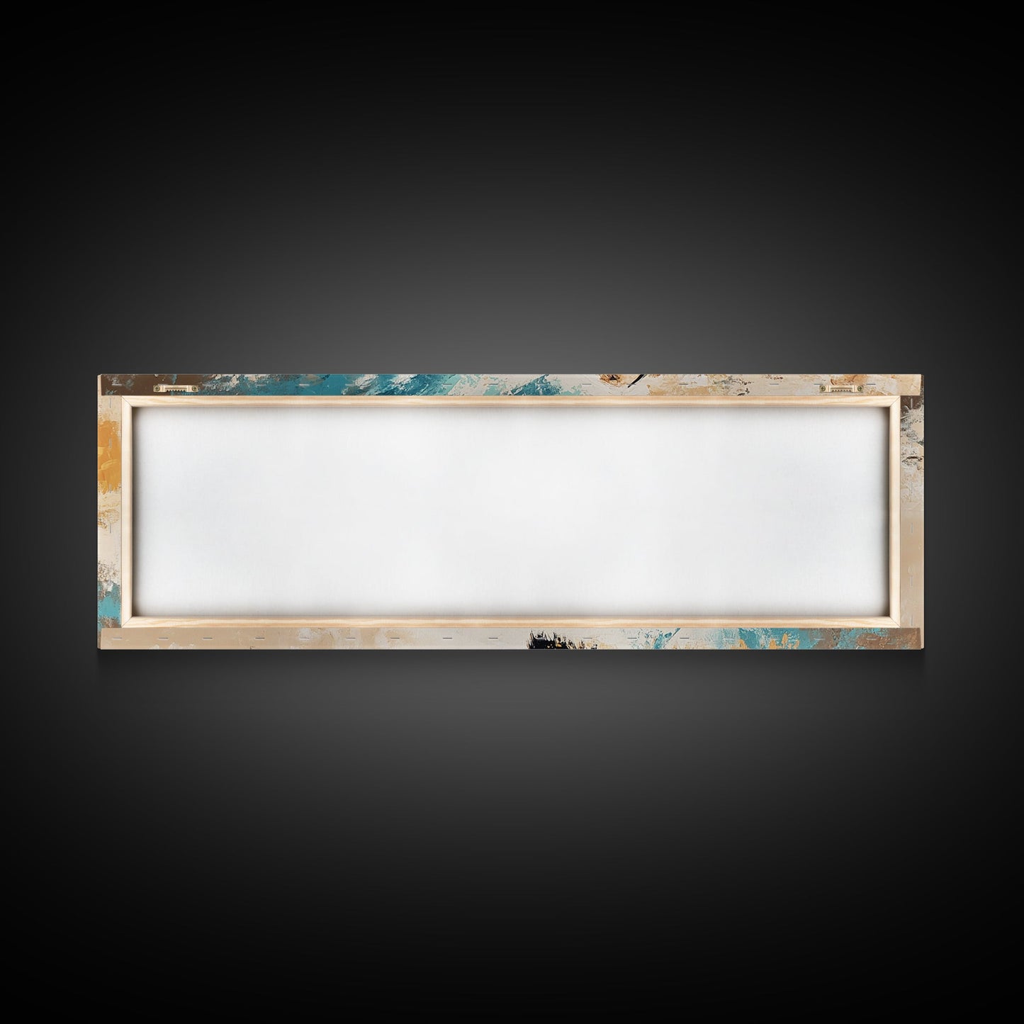 Black and White Buffalo, western wall art, rustic decor, extra wide art, moody art, minimalist painting, framed canvas print, farmhouse art