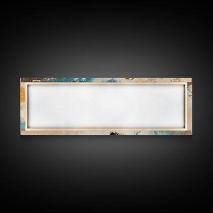 Black and White Buffalo, western wall art, rustic decor, extra wide art, moody art, minimalist painting, framed canvas print, farmhouse art