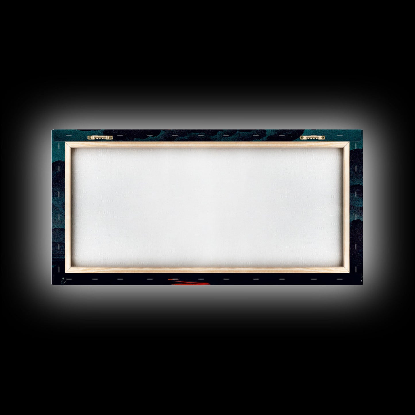 Abstract art deco sunset canvas print, sunset over the vast ocean, living room art