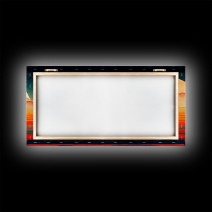 Art Deco Sunset, Desert Dunes, Canvas Print ready to hang wall art, cool wall art