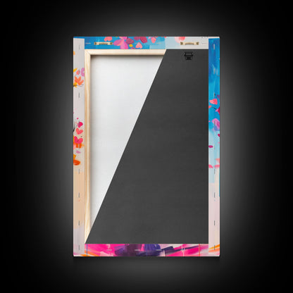 Blossom Tree in Bloom Framed Canvas Print - Nature Wall Art, Living Room Decor, Modern Artwork, Unique Floral Art for Bedroom and Office