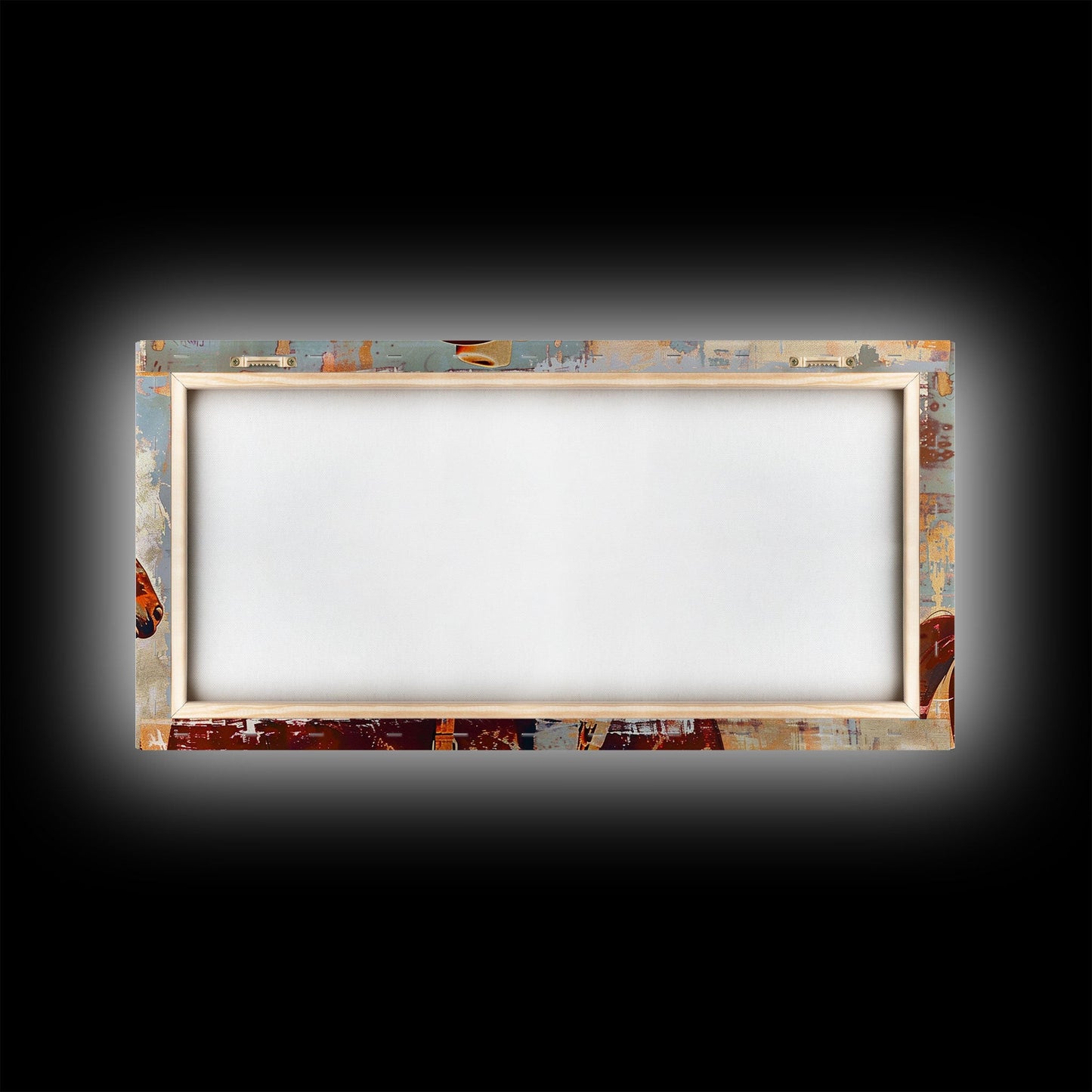 Cowboy on Horseback, Textured Background, Modern Living Room Art, Framed Canvas Print, Rustic Home Decoration, Boho Wall Art