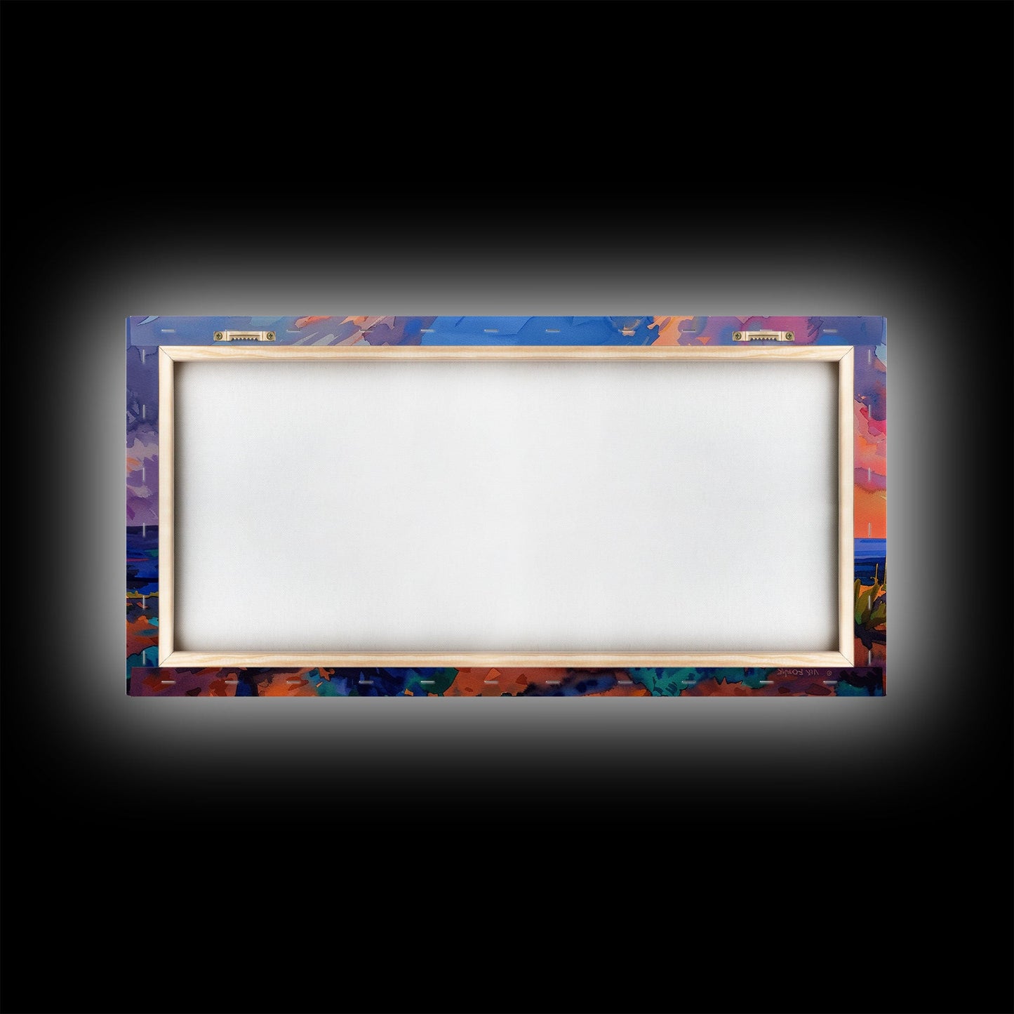 Radiant Mountain Sunset with Saguaro Cacti, Framed Canvas Print for Living Room Art, Perfect for Boho and Southwestern Decor