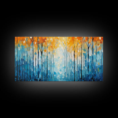 Abstract Wall Art, Forest Wall Decor, Forest Painting, Wall Art, Canvas Print, Wall Hanging, Landscape Art, Farmhouse Wall Decor, Cozy Gift