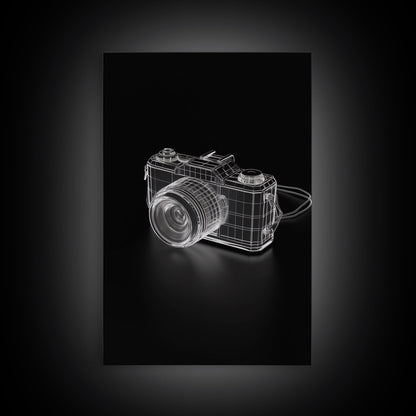 Camera Wall Art, Photography Art, Craft Room Wall Decor, Minimalist Print, Wall Decor, Canvas Print, Wall Art, Framed Canvas