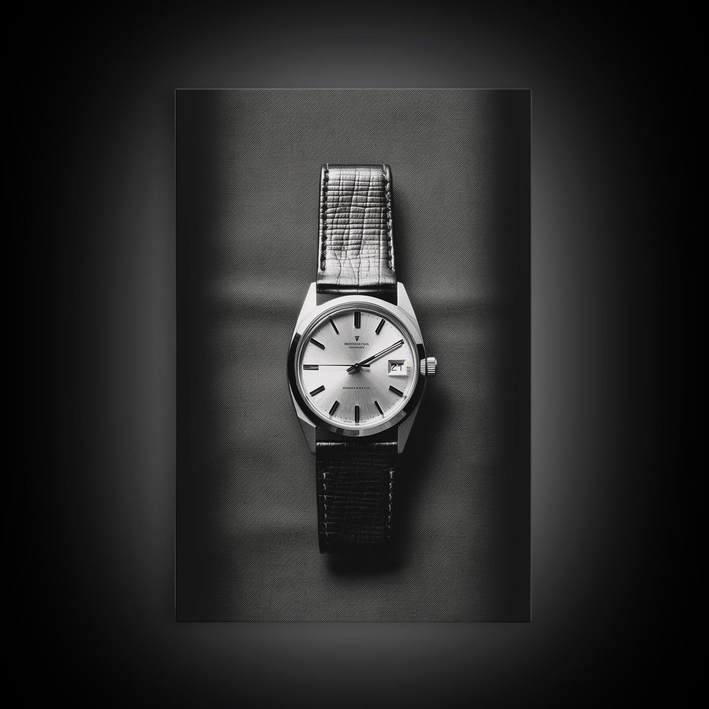 Classic Wrist Watch Wall Art, Watch Art, Watch Face, Black And White, Minimalist Print, Wall Decor, Canvas Print, Wall Art, Framed Canvas