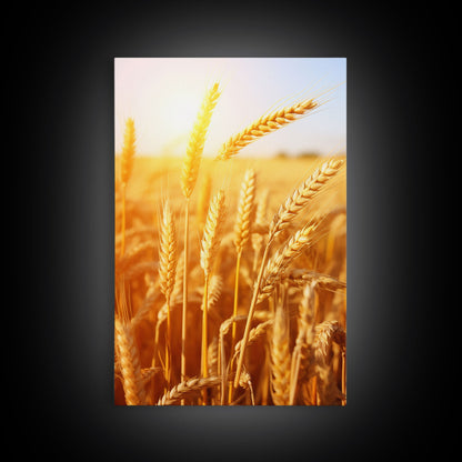 Wheat Field Print, Nature Wall Art, Canvas Print, Wall Hanging, Portrait Art, Farmhouse Wall Decor, Country Wall Art, Kitchen Prints