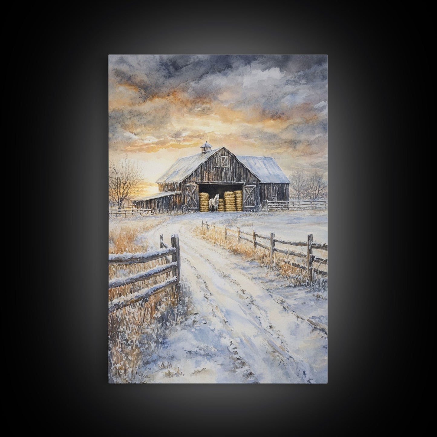 Fall Decor, Barn Amongst The Falling Leaves, Farmhouse Decor, Fall Art, Autumn Decor, Thanksgiving Seasonal Wall Art